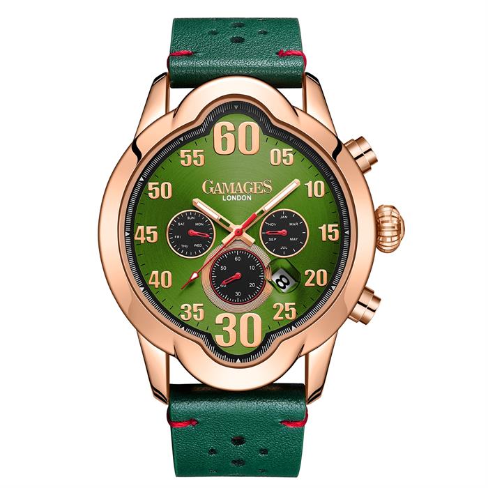 Gamages Of London Ltd Ed Oval Exhibition  Automatic Watch With Leather Strap - 343518