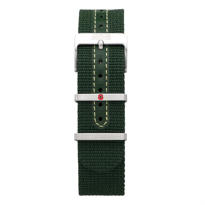 AVI-8 Ltd Ed Royal British Legion Tri-Service Chronograph Watch with Additional Strap - 344100