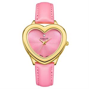 Gamages Of London Ladies Pure Heart Diamond Watch with Leather Strap - 346365