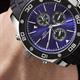Swan & Edgar Ltd Ed Marine Timer Automatic Watch with Silicone Strap - Blue/Black