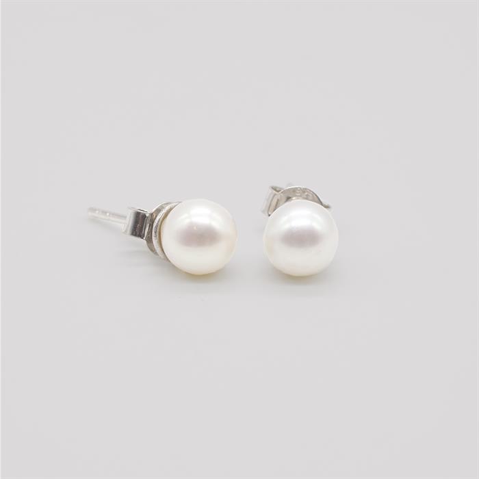 Faith & Brown Circe Freshwater Pearl Studs 7mm - 370584