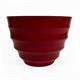 Large Ribbed Planters 40 x 30cm with Glazed Effect - Set of 2 - Red