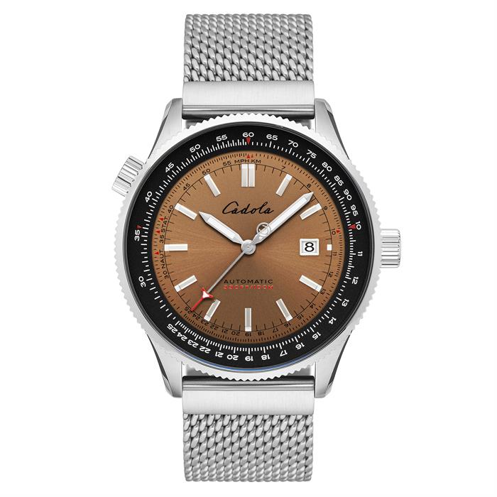Cadola Gents Aviateur Automatic Watch with Mesh Strap - 378129