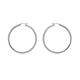 Faith & Brown Sterling Silver 'Catwalk' Stardust Hoop Earrings 40mm - Silver