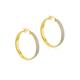 Faith & Brown Sterling Silver 'Catwalk' Stardust Hoop Earrings 40mm - 18K Gold Plated
