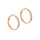 Faith & Brown Sterling Silver 'Catwalk' Stardust Hoop Earrings 40mm - 18K Rose Gold Plated