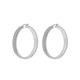 Faith & Brown Sterling Silver 'Catwalk' Stardust Hoop Earrings 40mm - 378180