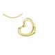 Hatton Garden 9K Yellow Gold Floating Heart Pendant with 9K Gold Twist Chain 18" - Heart & Chain