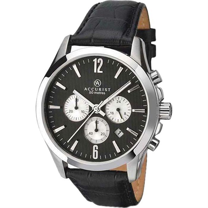Accurist Gents Chronograph Watch with Leather Strap. - 388114