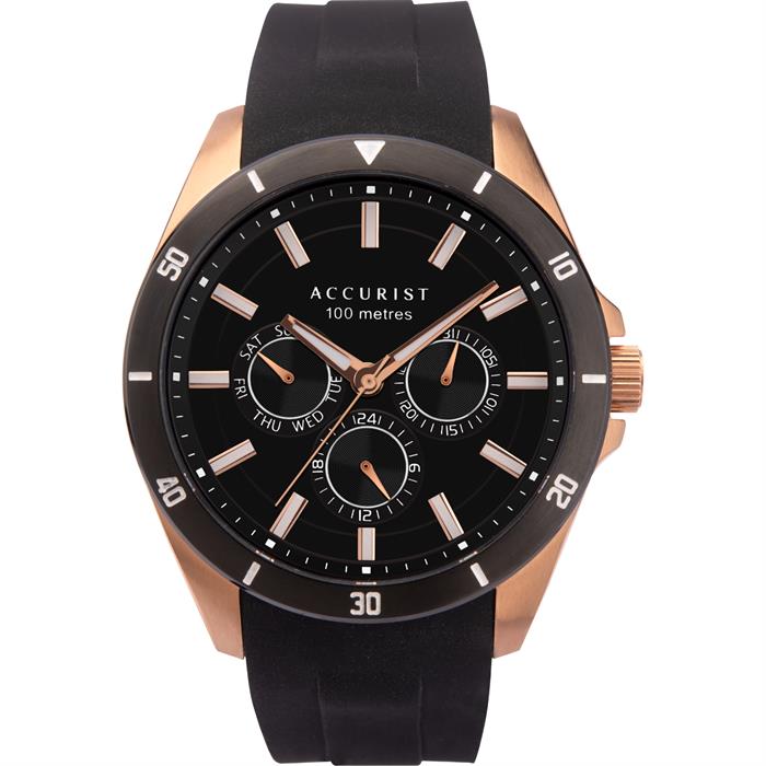Accurist Gents Multi-Function Watch with  Silicone Strap  - 388857