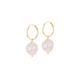9K Yellow Gold Baroque Pearl Earrings - Gold Pearl Earrings