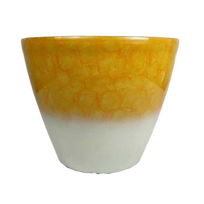 Large Two Tone Planters 40 x 30cm with Glazed Effect - Set of 2 - 399149