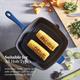 401549 - Barbary & Oak Cast Iron Grill Pan with Durable Enamel Interior - 26cm - 2