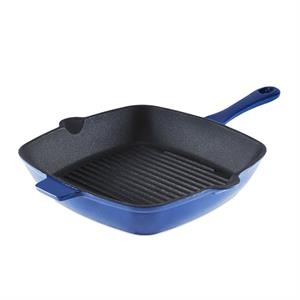 Barbary & Oak Cast Iron Grill Pan with Durable Enamel Interior - 26cm - 401549
