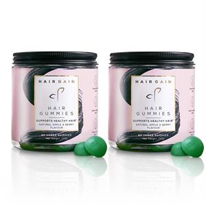 Hair Gain Gummies Duo Set - 2 x 60 Gummies with Complimentary Gift - 405170