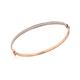 Faith & Brown Sterling Silver 'Catwalk' Stardust Bangle 67mm - 18K Rose Gold Overlay
