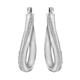 Faith & Brown Sterling Silver Stardust Twisted Oval Creole Earrings - Silver
