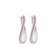 Faith & Brown Sterling Silver Stardust Twisted Oval Creole Earrings - Rose