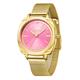 Gamages of London Ladies Dahlia Diamond Watch - Gold Pink
