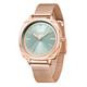 Gamages of London Ladies Dahlia Diamond Watch - Rose Light Green