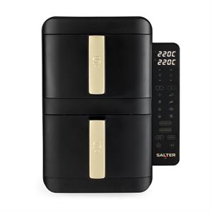 Salter VertiCook Ultra Stackable Air Fryer Vertical 9 L Digital, 2 x 4.5L Baskets & Racks, Sync Match 2400W - 432408