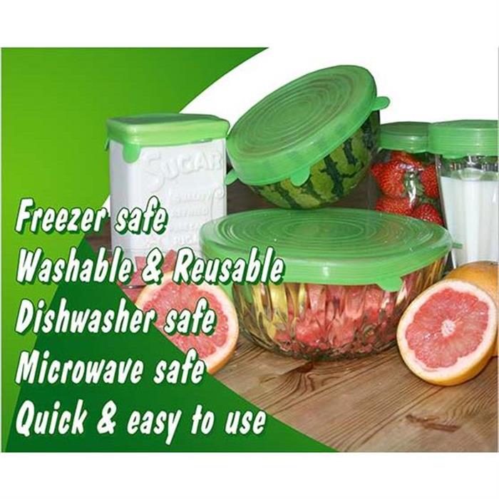 Super Stretch Lids 12pc Set - The Lid that Fits.  Washable and Reusable  - 435255