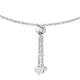 Faith & Brown Italian Crafted Beaded Heart Charm Slider Bracelet in Sterling Silver up to 9" - Bracelet
