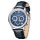 Gamages Of London Ltd Ed Albion Mecha Quartz Watch with Leather Strap - Steel Blue