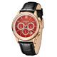 Gamages Of London Ltd Ed Albion Mecha Quartz Watch with Leather Strap - Rose Red