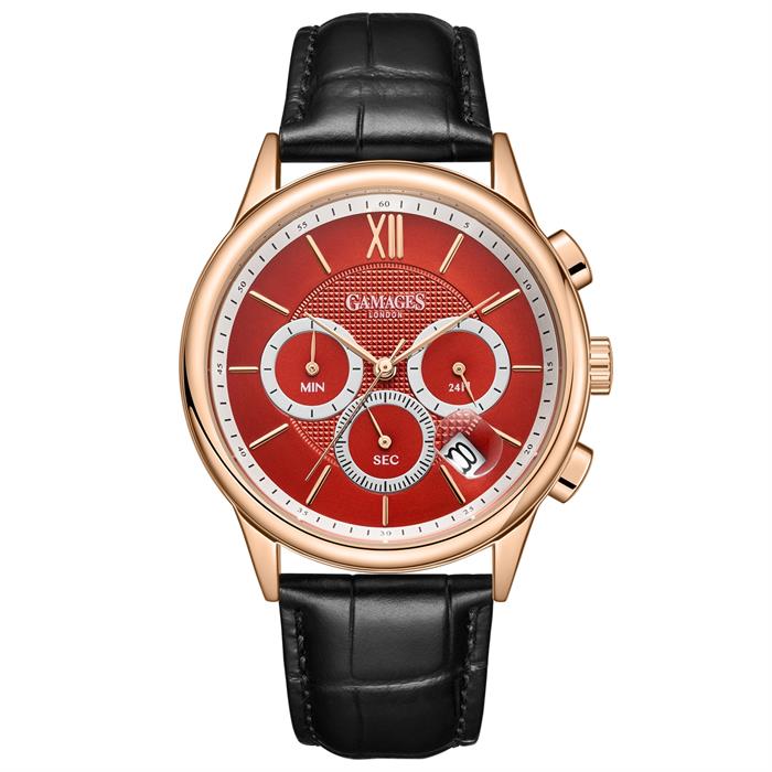 Gamages Of London Ltd Ed Albion Mecha Quartz Watch with Leather Strap - 464135