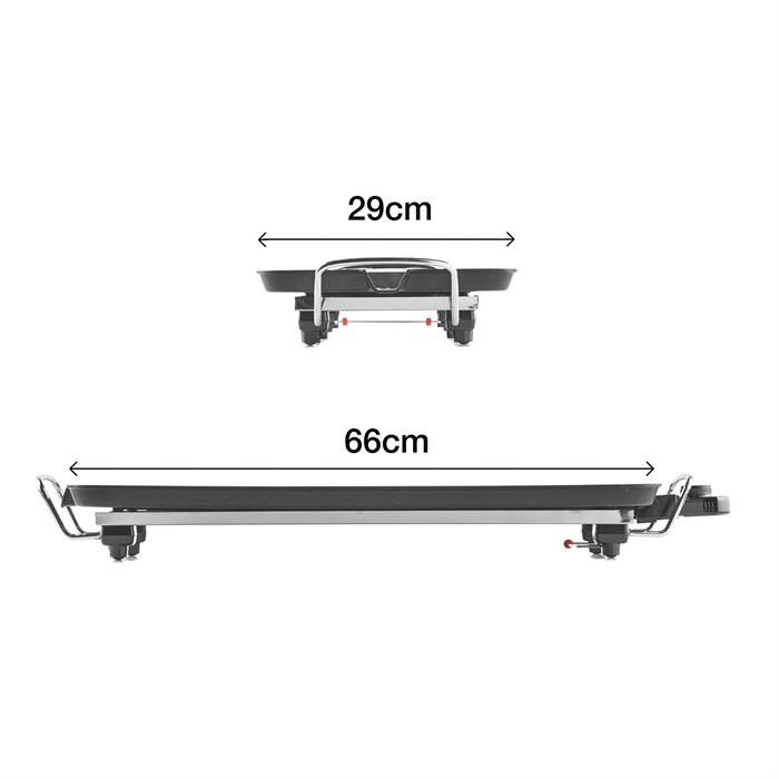 MisterChef XL Teppanyaki Grill - Electric BBQ Table Top Grill with Adjustable Temperature Control and 8 Spatulas 1800W - 465569