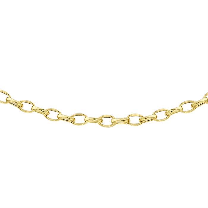9K Yellow Gold Rolo Necklace 18" - Rolo Necklace