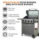 Tower Stealth Plus Four Burner Gas BBQ with Side Burner - 470950