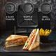 DMD 3 in 1 Family Toastie Maker With Detachable Plates - 492509