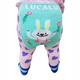 Bouncing Bunny Leggings with Built-In Socks by Lucalui - 6-12 Months
