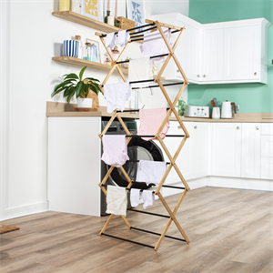 4 Tier Bamboo Airer - 15kg Capacity - 505066