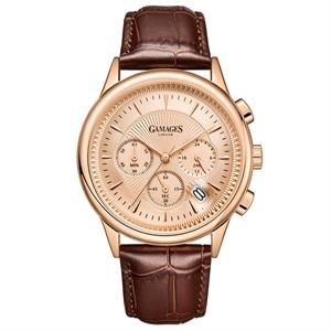 Gamages Of London Ltd Ed Regent Mecha Quartz Watch with Leather Strap - 507747