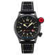 Pegoud Onduleur Automatic Watch with Leather Strap - Black