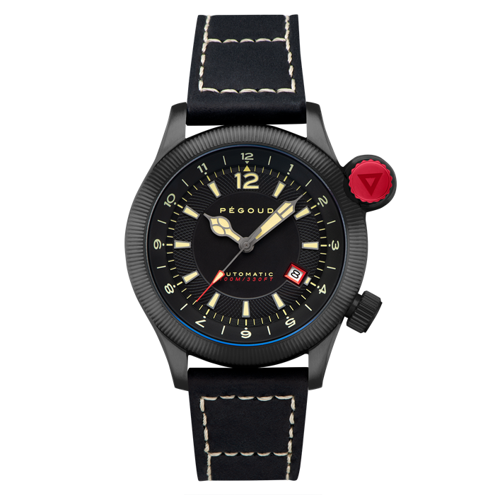 Pegoud Onduleur Automatic Watch with Leather Strap - 508534