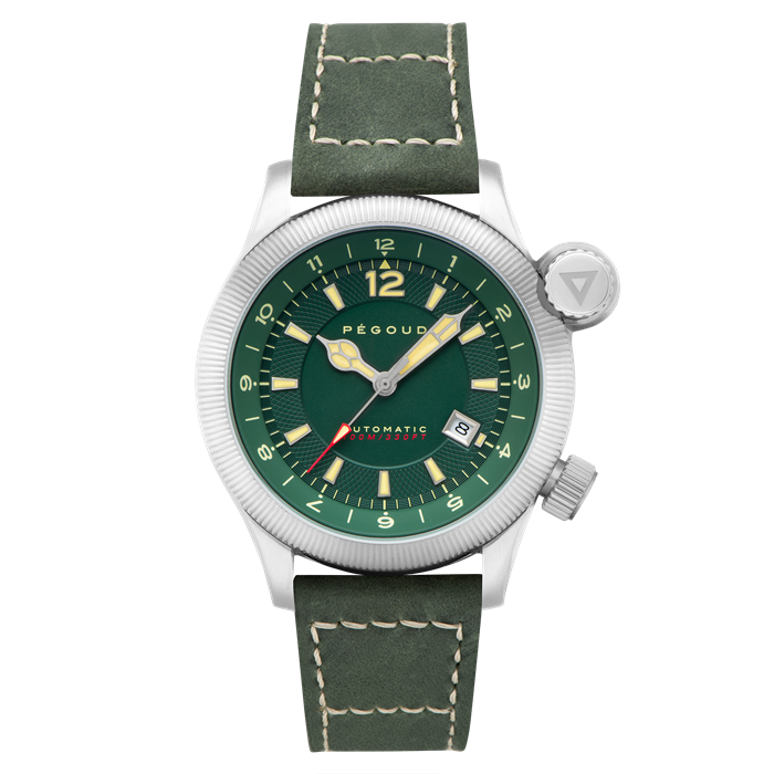 Pegoud Onduleur Automatic Watch with Leather Strap - 508534