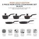 Tower Calvetto 5 Piece Cookware Set - 16cm, 18cm & 20cm Saucepans with Lids and 2 x Non-Stick Frying Pans 24cm & 28cm - 512763