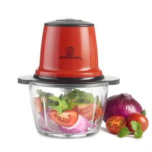 MisterChef Mini Chopper, Blender, Food Processor, 3 Bi-Level Blades and Turbo - 1.5L Food Capacity Glass Bowl - 518991