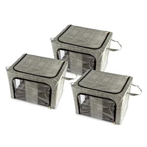 Handy Solutions Large Collapsible Storage Boxes  66L - 3 Piece Set - 524699