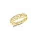 9K Yellow Gold Laurel Band Ring - P