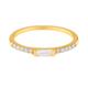 0.18ct SI Created Diamond 'Noya' Baguette Cut Stacking Ring (Gold Vermeil or Platinum Plated) - GV Size J/K