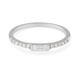 0.18ct SI Created Diamond 'Noya' Baguette Cut Stacking Ring (Gold Vermeil or Platinum Plated) - 528346