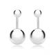 Faith & Brown Sterling Silver 4mm Stud and 8mm Ball Jacket Earrings - Sterling Silver