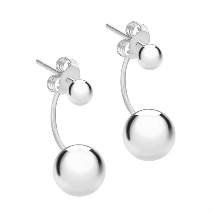 Faith & Brown Sterling Silver 4mm Stud and 8mm Ball Jacket Earrings - 535670