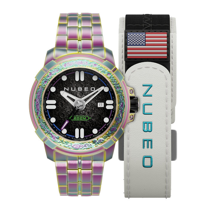 Nubeo Gents Ltd Ed Apollo Automatic Watch with Stainless Steel Bracelet and Complimentary Gift - 540347
