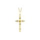 Hatton Garden 9K Yellow Gold Roped Cross Pendant with 9K Gold 18" Curb Chain - 548804
